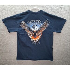 NRA Shirt Adult Large Blue National Rifle Association Second Amendment Shooting